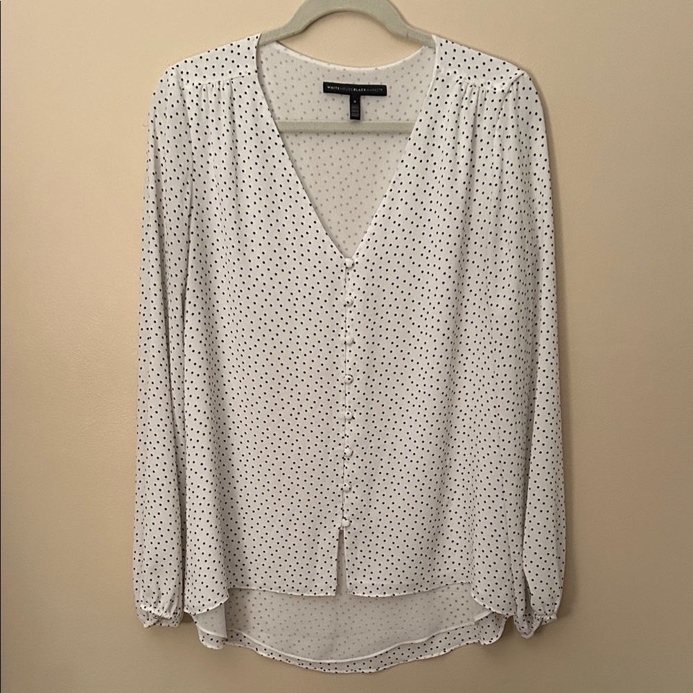 White House Black Market V-Neck Blouse
